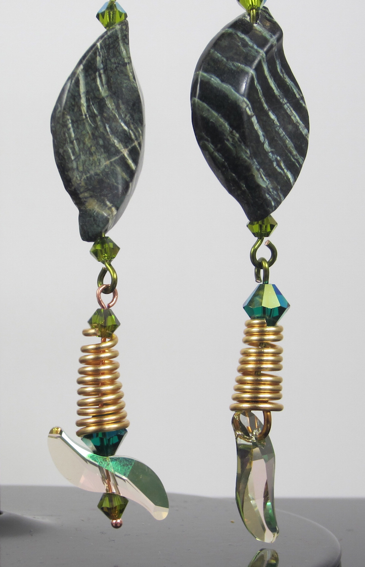 Sparkle and Stone Cone Earrings